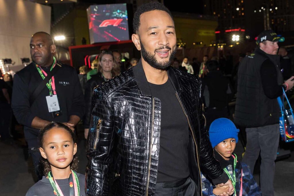 John Legend Brings Daughter Luna and Son Miles to F1 Grand Prix in Las Vegas