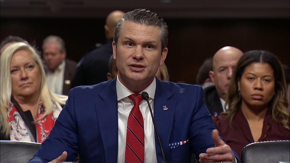 Video Hegseth pressed on women serving in combat roles