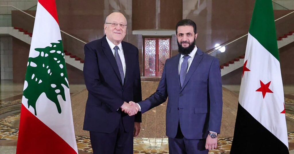 Lebanon’s PM meets Syria’s de facto leader in Damascus | News