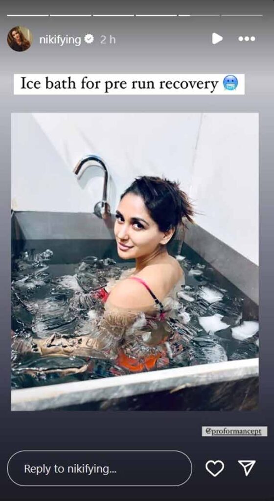 Nikita Dutta gears up for Mumbai Marathon with pre-race ice bath : Bollywood News