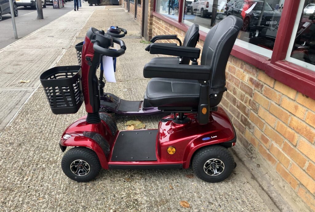 Engulfed In Flames On Motorized Scooter