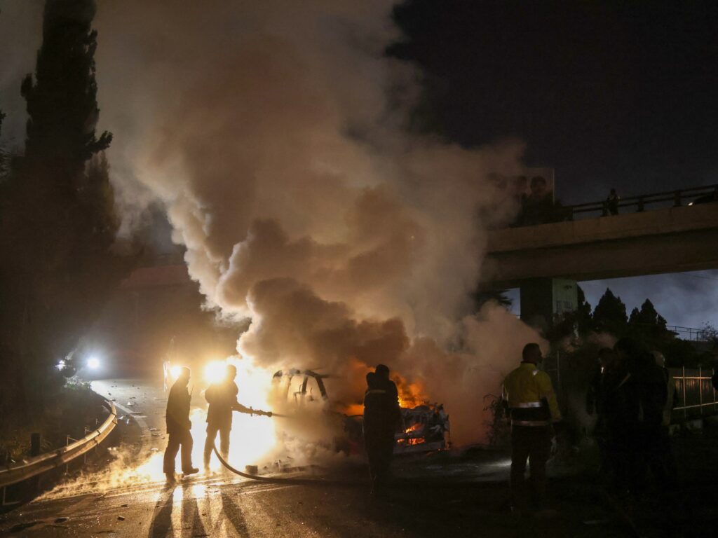 UN commander injured as Lebanese protesters torch car near Beirut airport | Military News