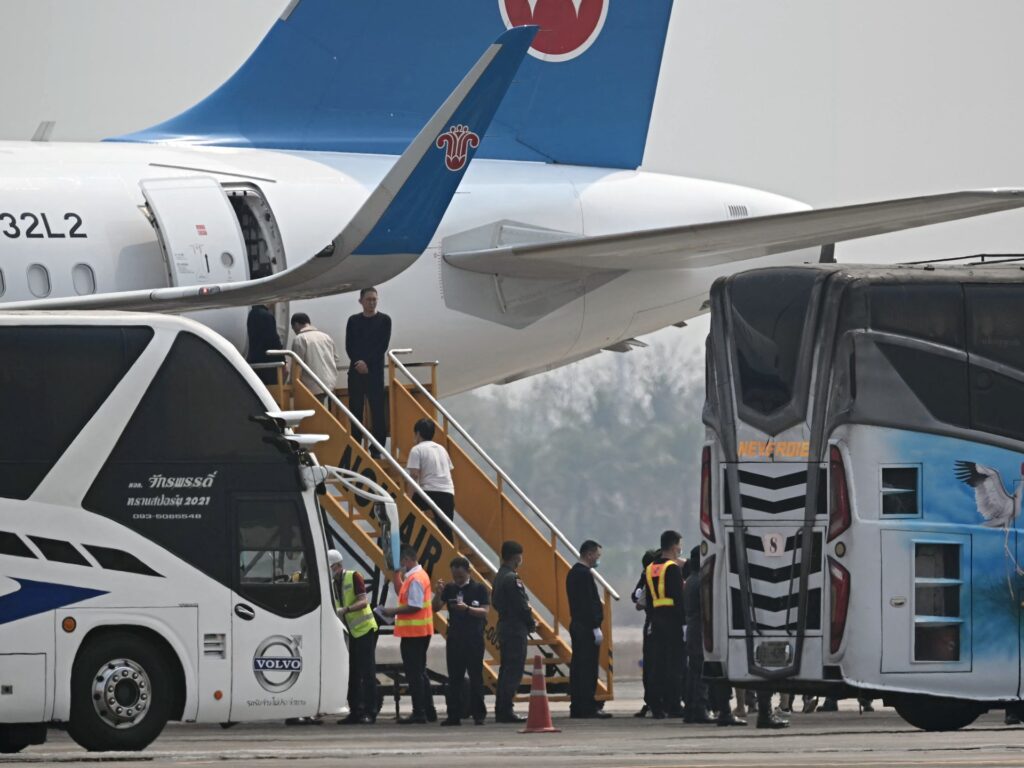 Hundreds of Chinese airlifted home after crackdown on Myanmar scam centres | Crime News