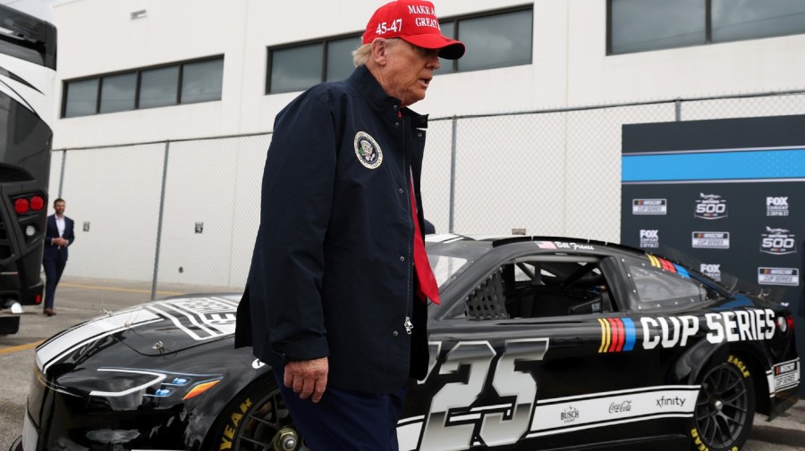 Trump takes laps on Daytona 500 speedway in the Beast