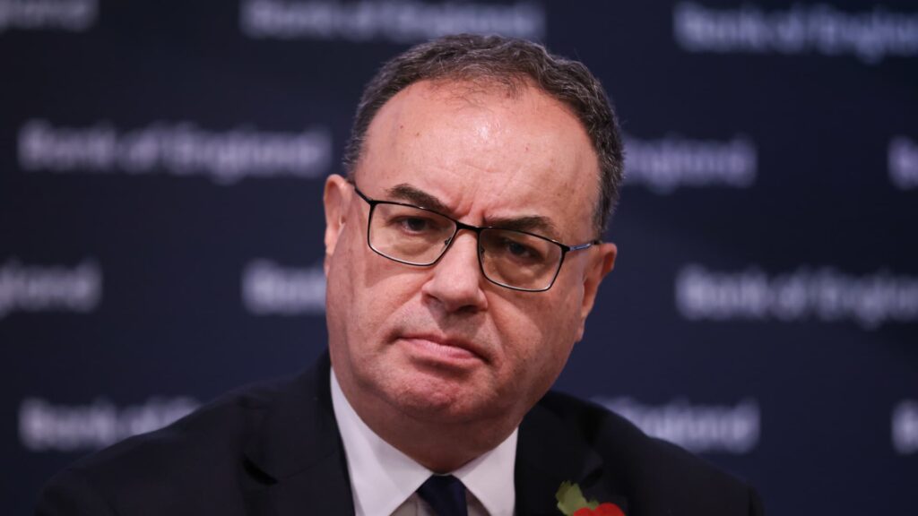 Bank of England chief focused on tariff ‘growth shock’