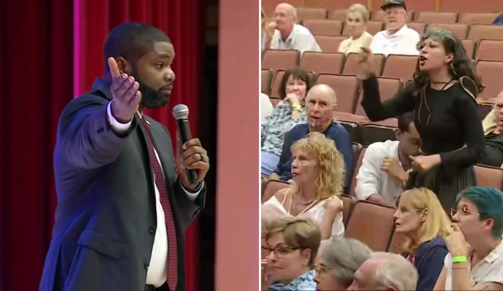Rep. Byron Donalds clashes with protester during town hall
