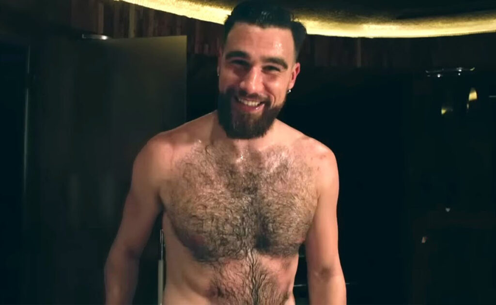 Fans Freaking Out Over Travis Kelce’s VERY Hairy Back In Shirtless Photos!