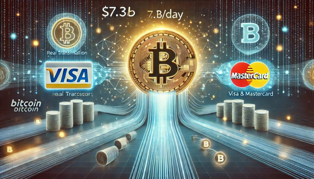 Bitcoin Settling $7.3B/Day In Volume: How Does Visa Compare?