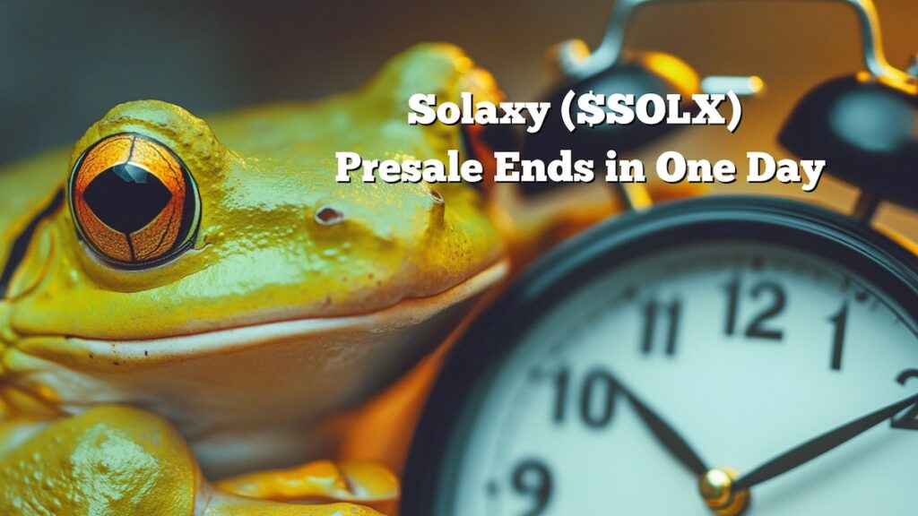 Solaxy Presale Ends in One Day as Whales Buy $495K in $SOLX