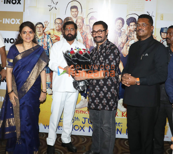 Photos: Aamir Khan, Deputy Chief Minister Eknath Shinde, Shaina NC and other snapped during a special screening of Sitaare Zameen Par | Parties & Events